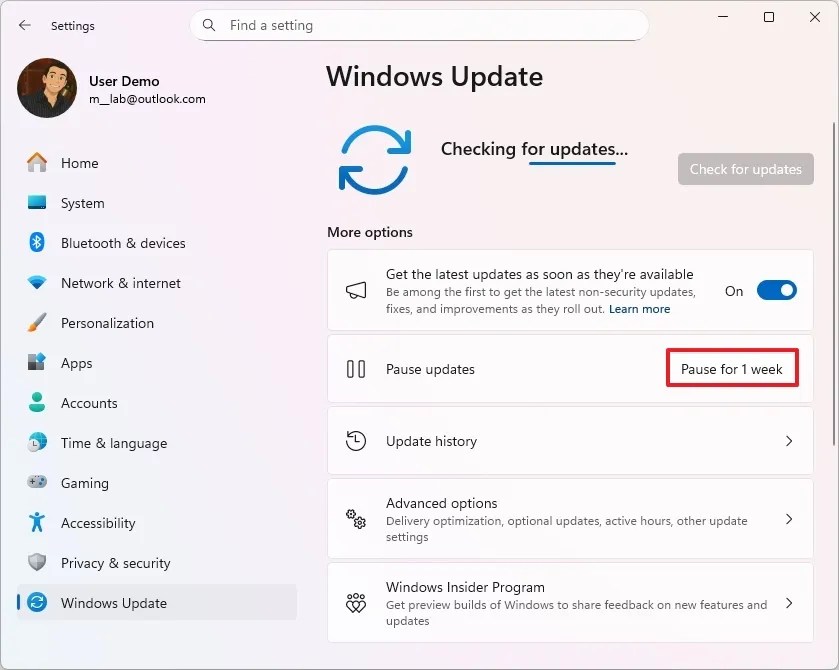 Windows 11 block updates option