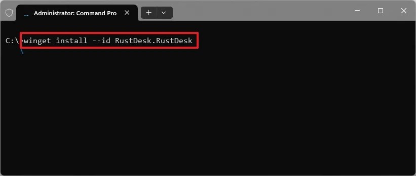 winget install RustDesk