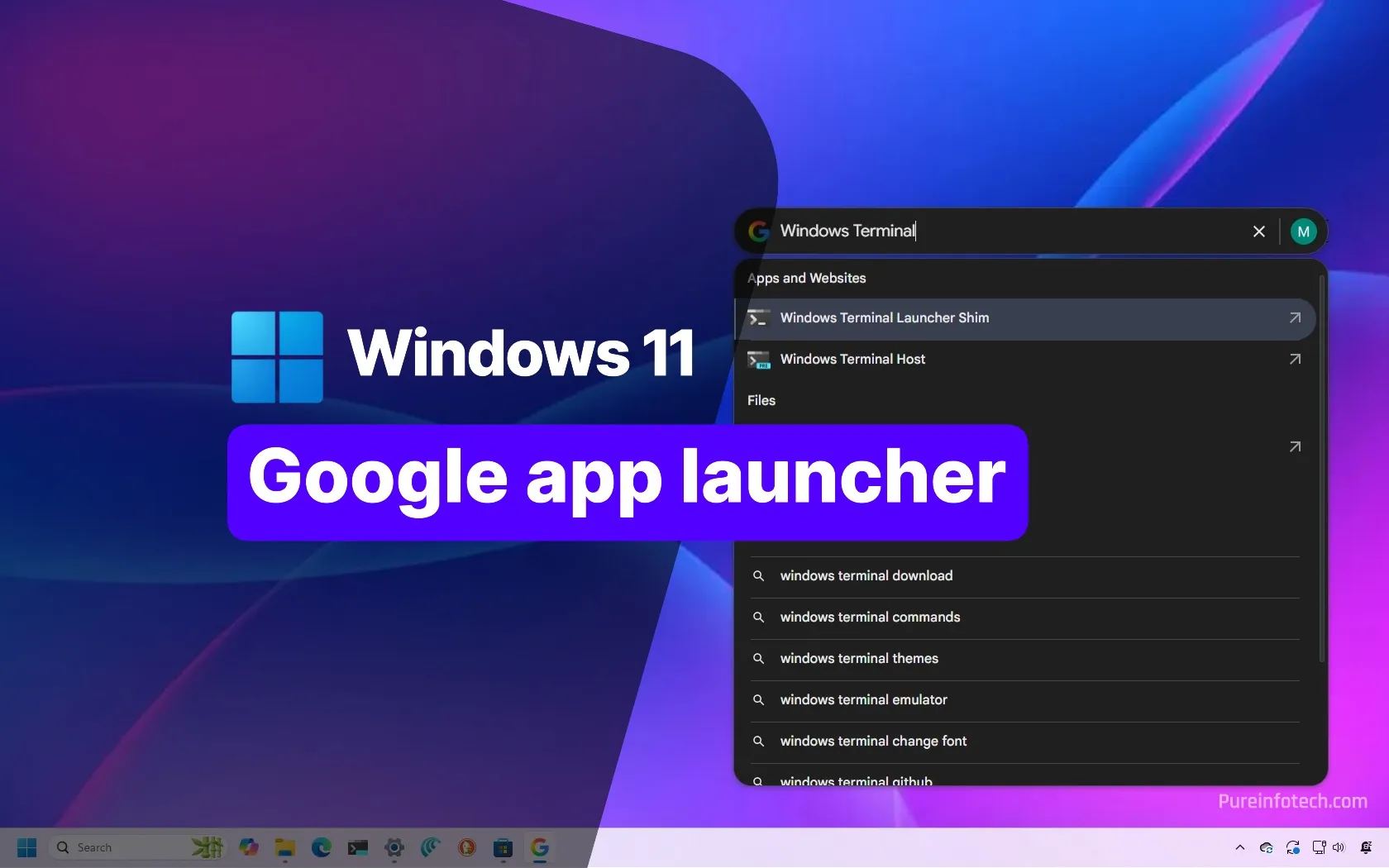 Google app for Windows 11