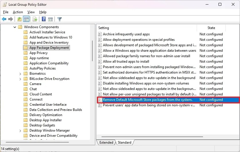 Group Policy App Package Deployment