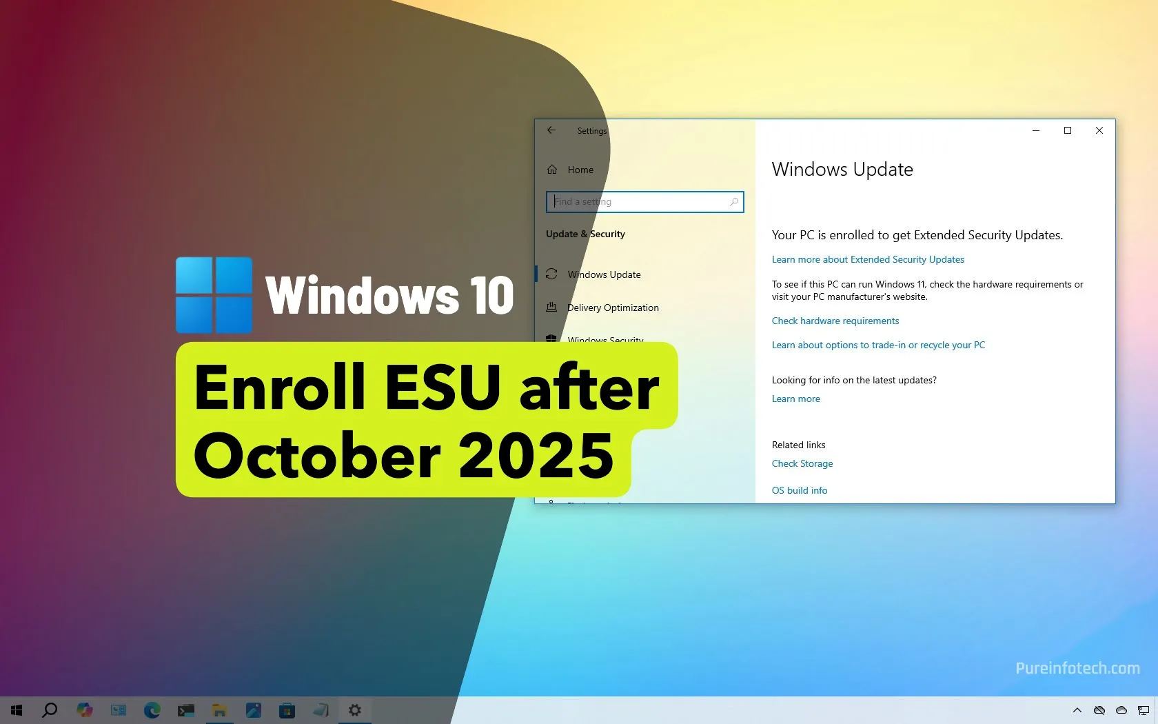 Windows 10 enroll after October 2025