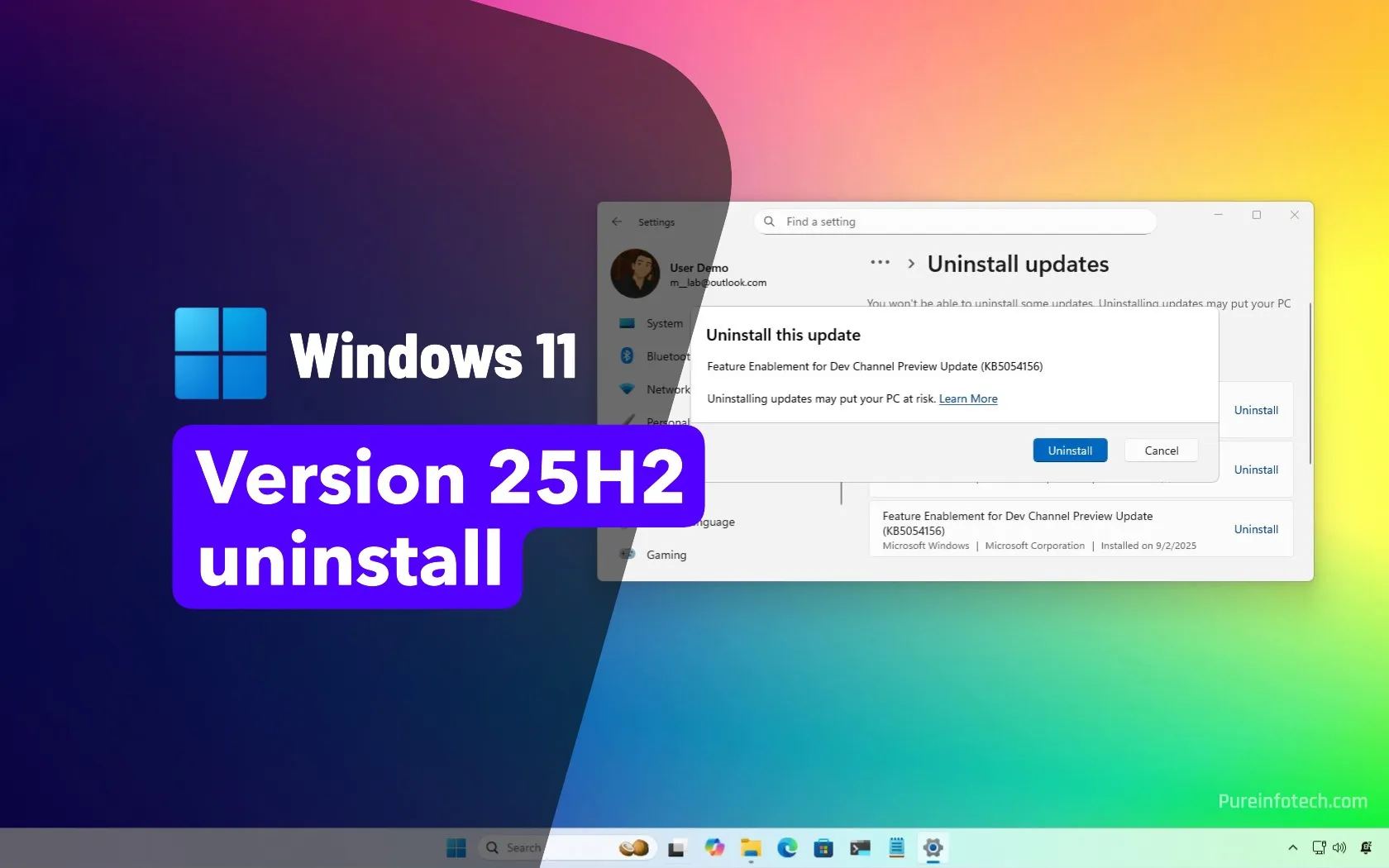 How to safely uninstall Windows 11 25H2