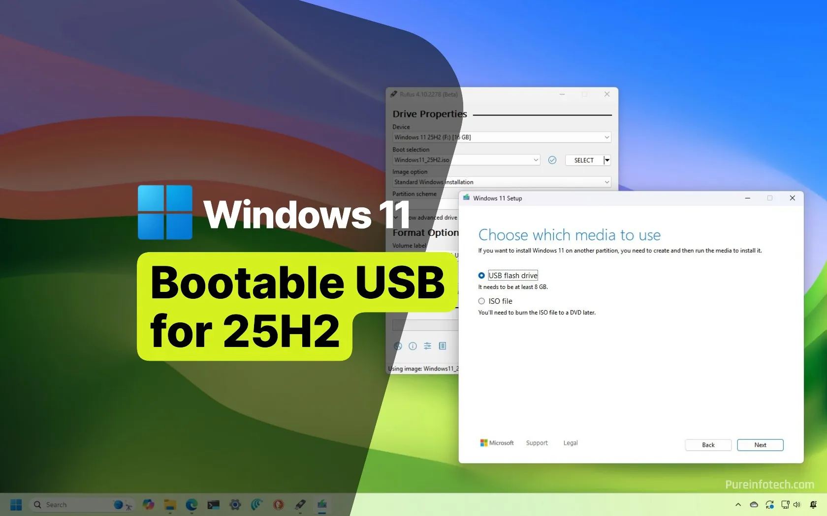 How to create bootable Windows 11 25H2 USB install media
