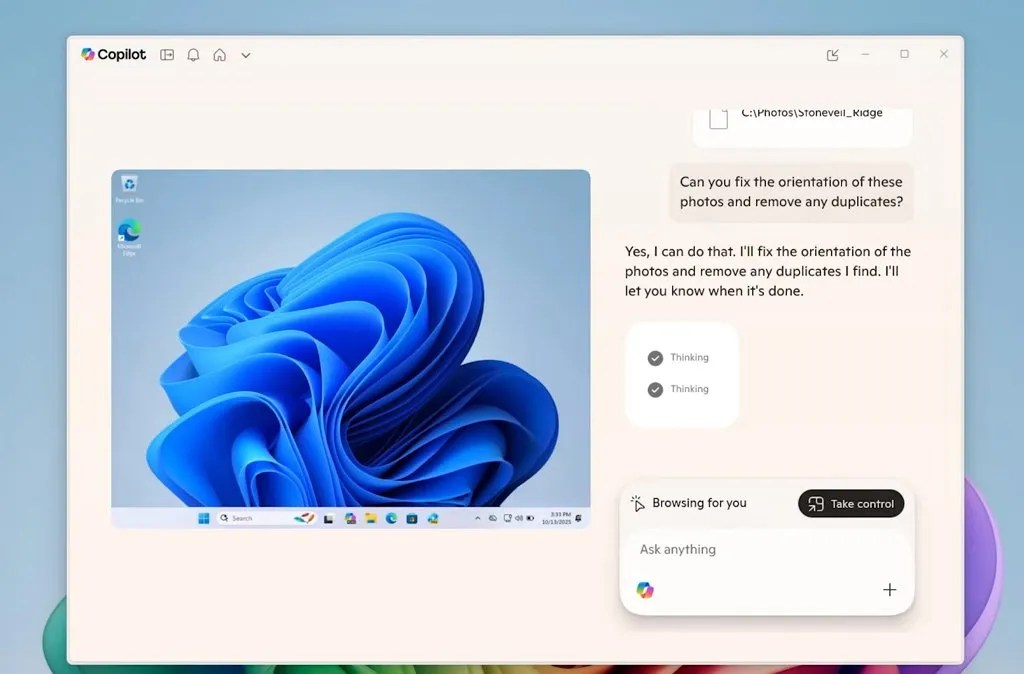 Copilot Actions (agentic AI)