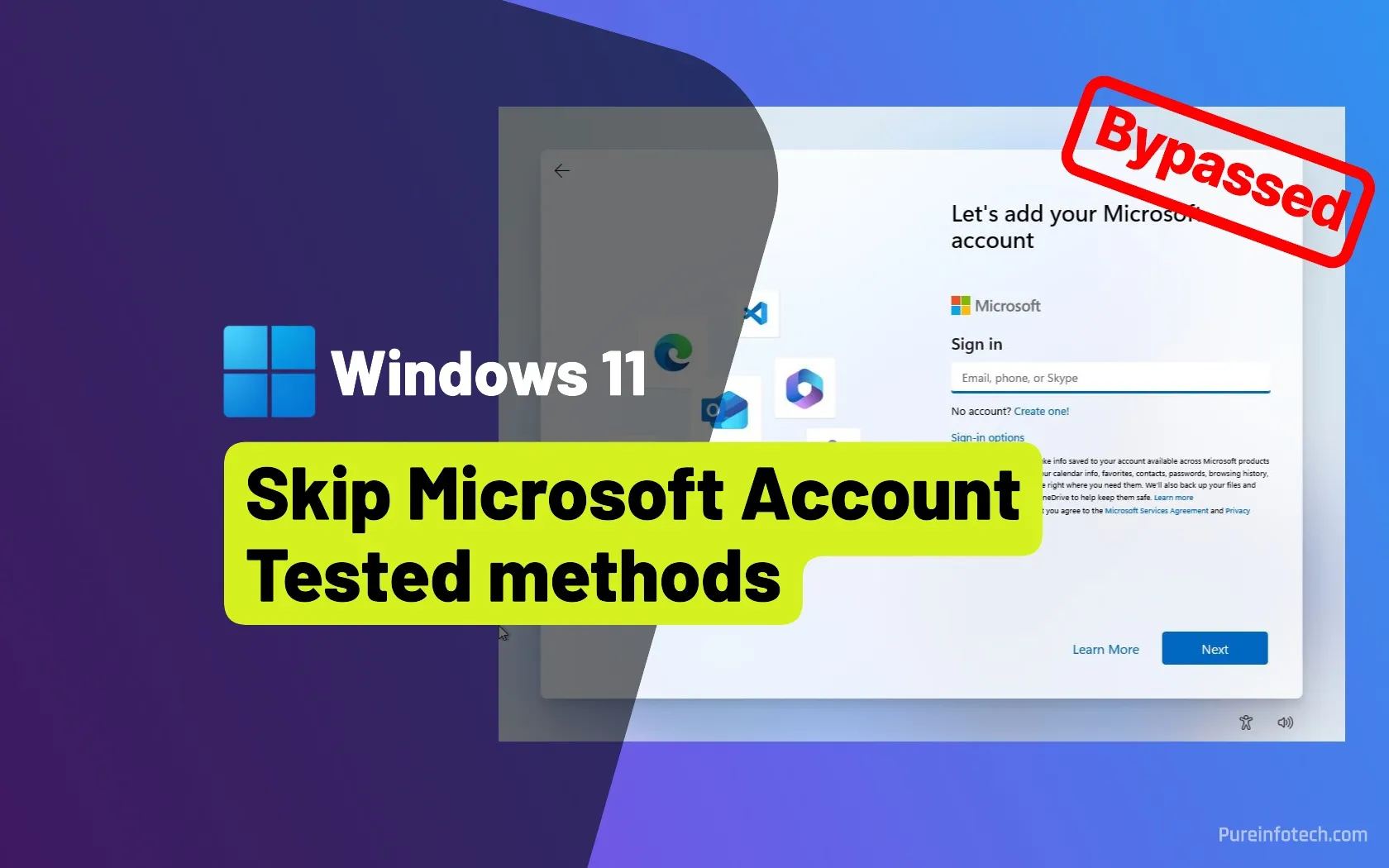 6 working methods to bypass Microsoft Account in OOBE on Windows 11