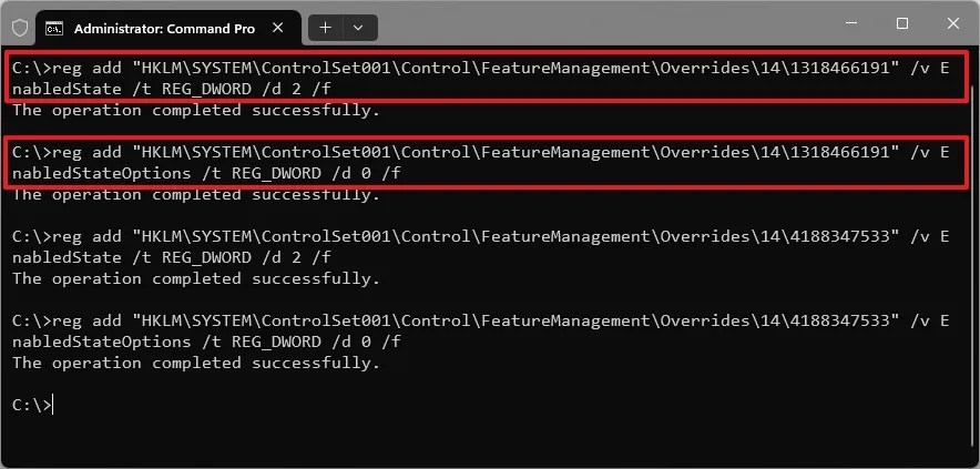 Registry fix Task Manager