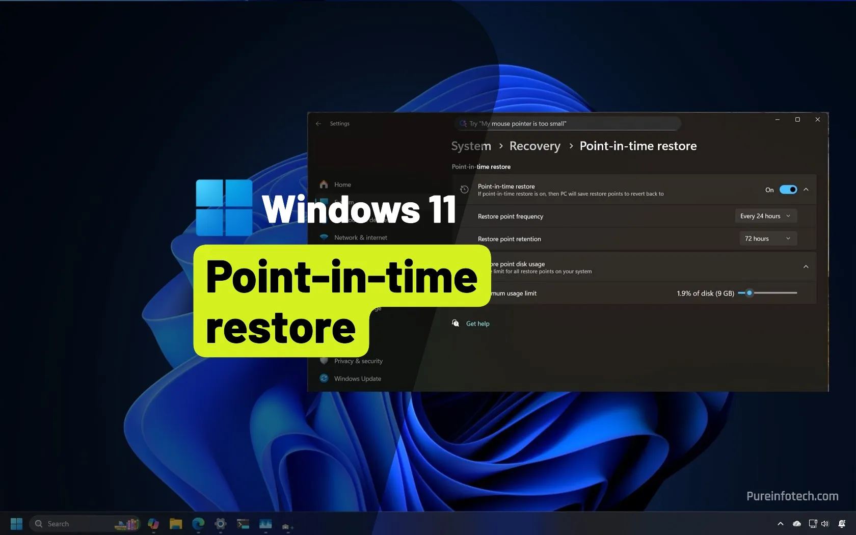 Windows 11 point-in-time restore