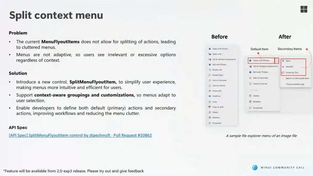 Windows 11 Split Context Menu