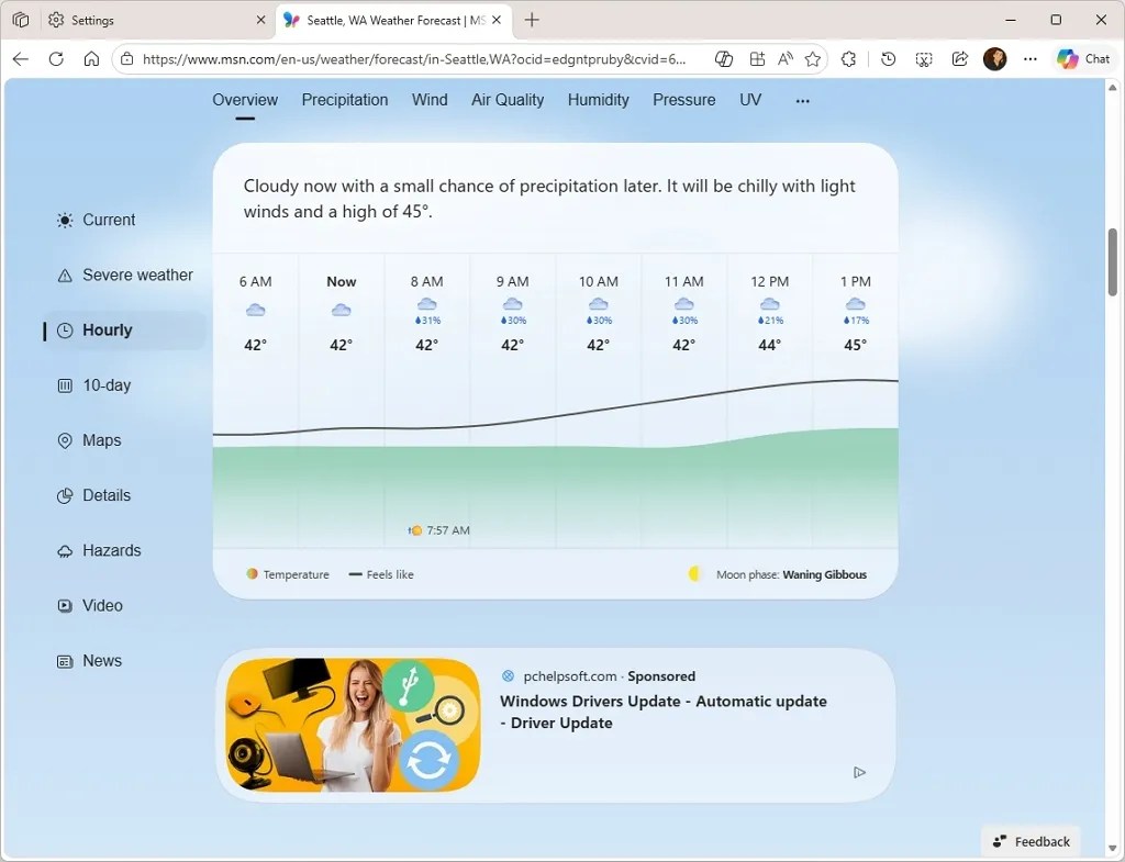 MSN with Copilot UI / Image: Mauro Huculak