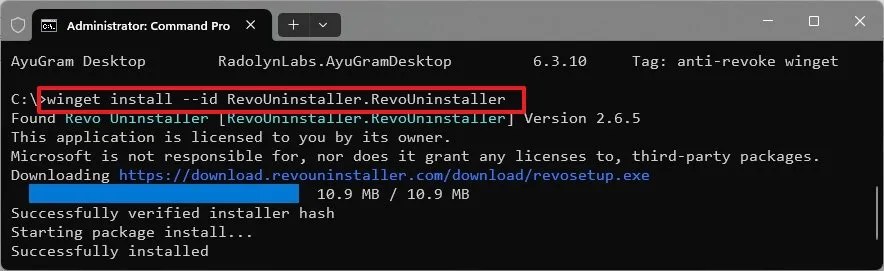winget install Revo Uninstaller