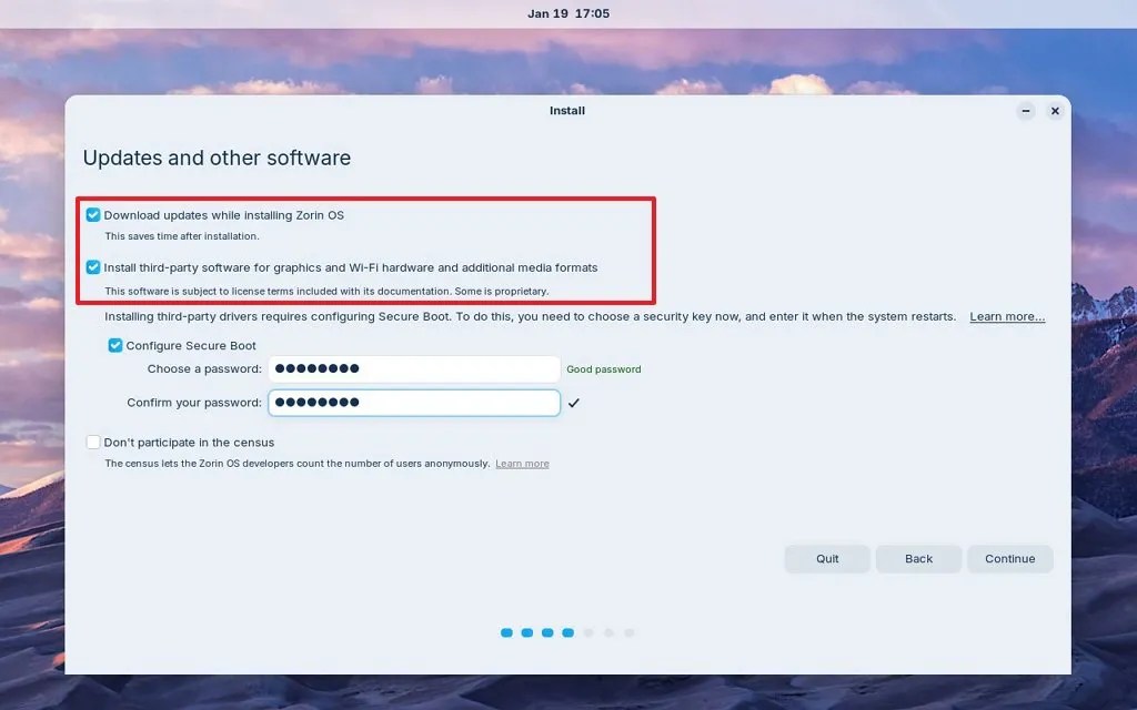 Zorin OS updates and other software