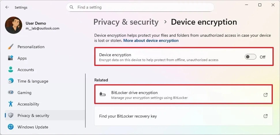 Windows 11 disable BitLocker
