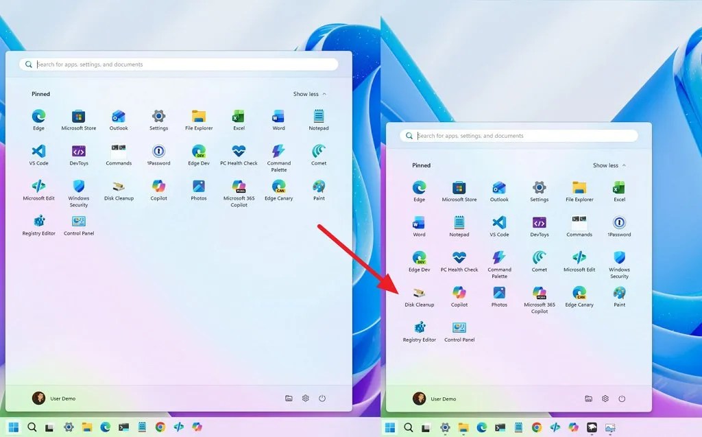 Windows 11 Start menu resize
