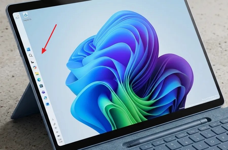 Taskbar left position
