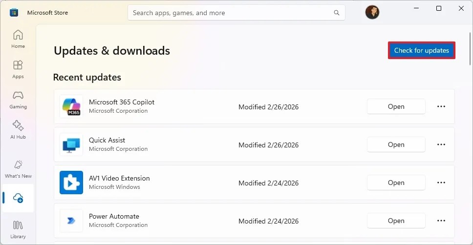 Windows 11 update apps