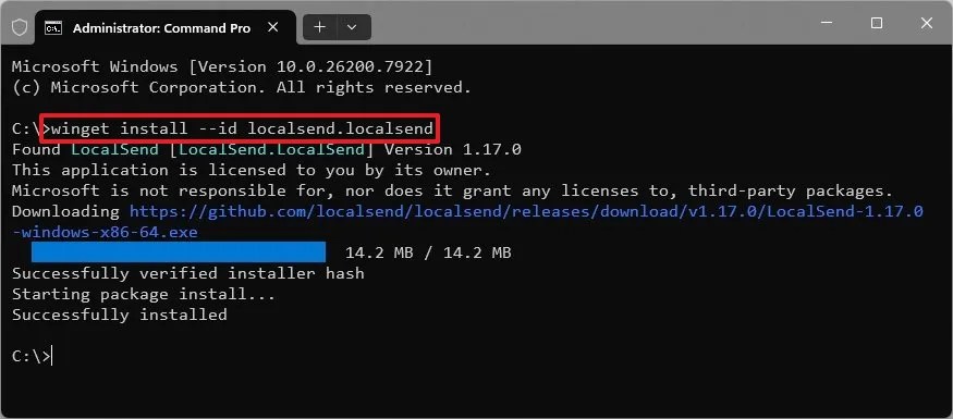 winget install LocalSend