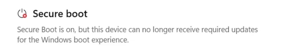 Secure Boot requires action