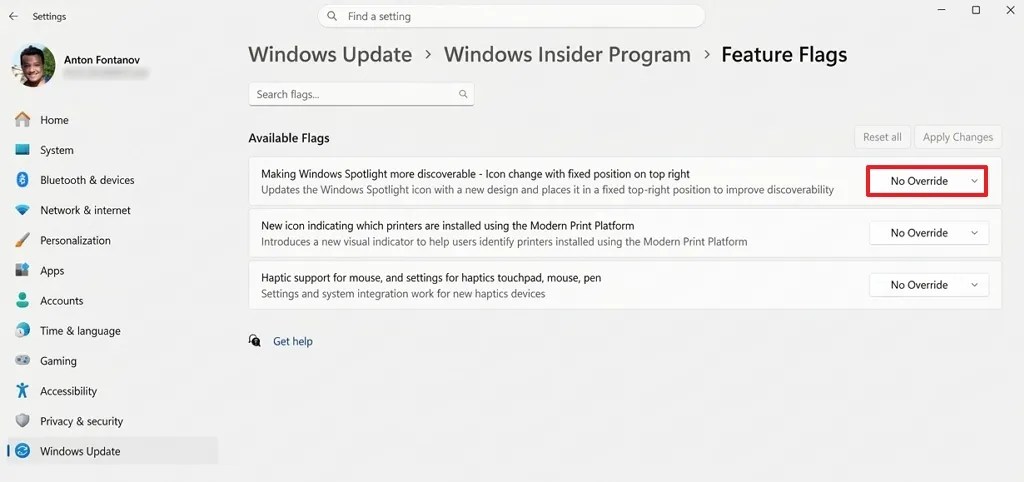 Insider Feature Flags
