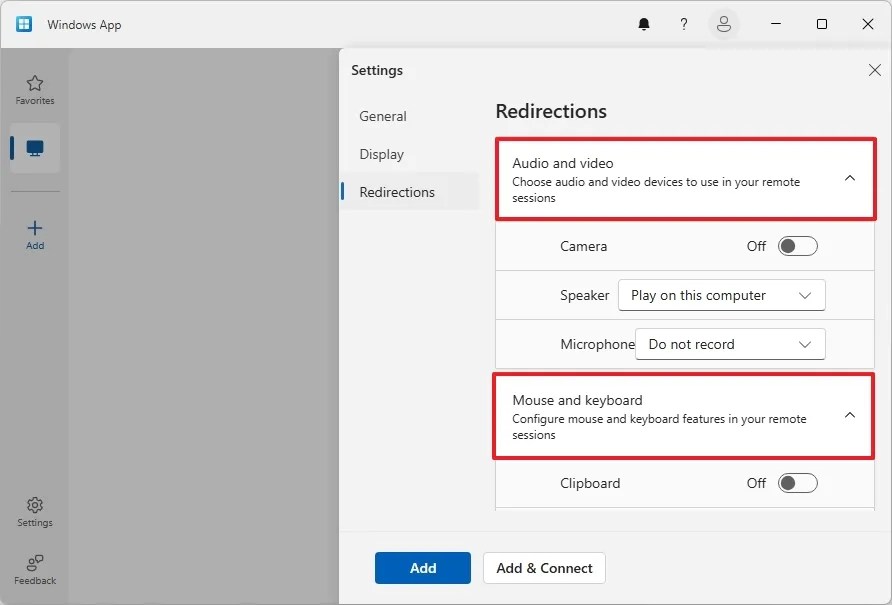 Windows App Redirections