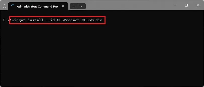 winget install OBS Studio