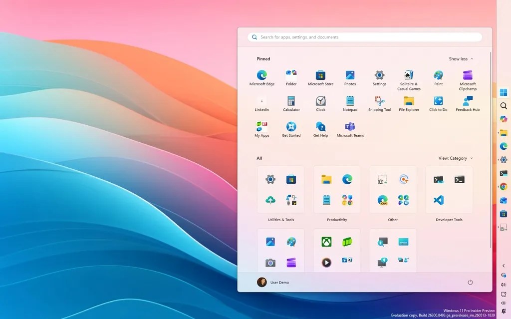 Taskbar right position