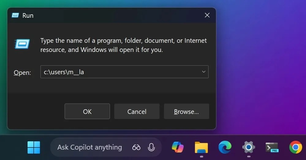 Windows 11 classic Run dialog
