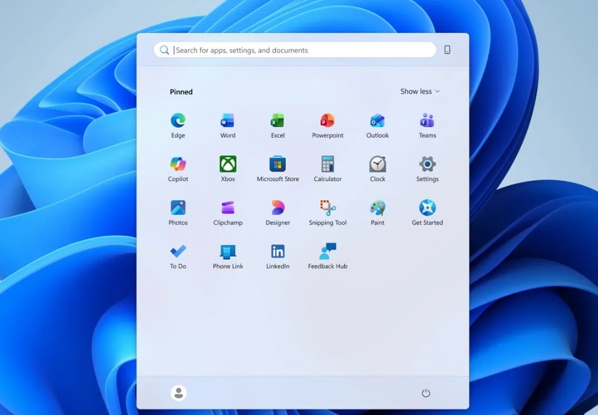 Start menu small size