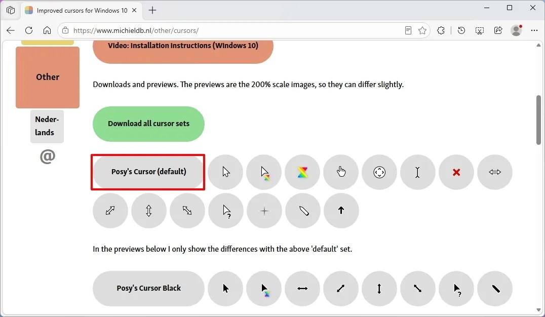 Posy's Cursor download