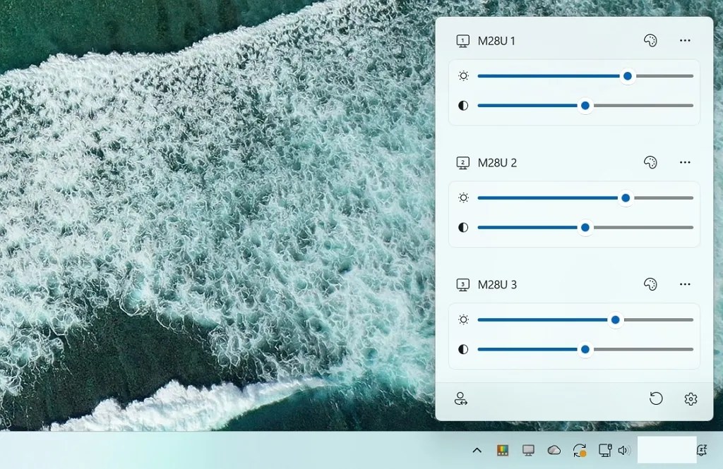 Power Display flyout