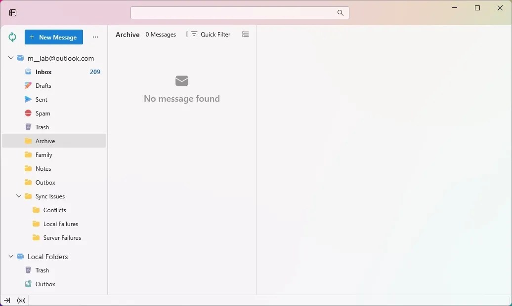 Thunderbird with Fluentbird theme