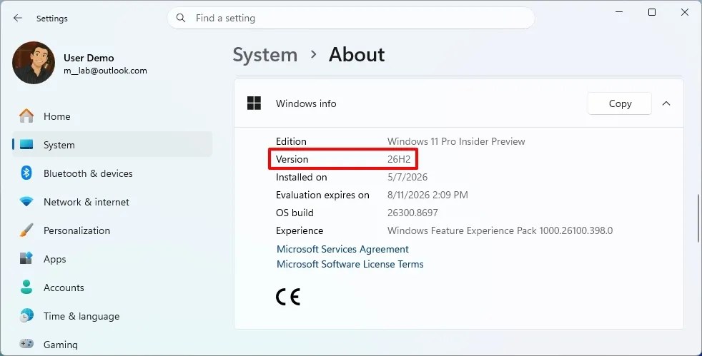 Windows 11 version 26H2