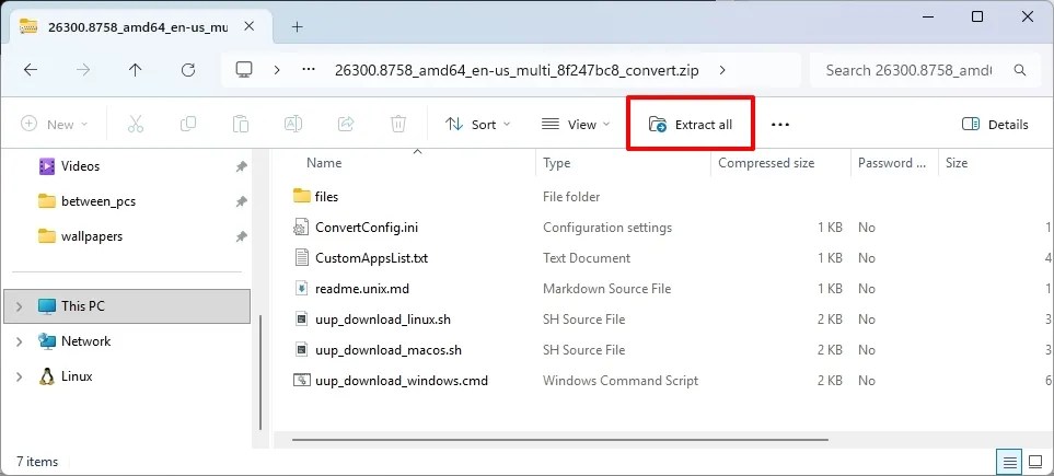 UUP Dump extract scripts