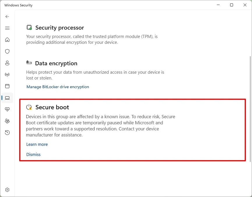 Secure Boot cert issue