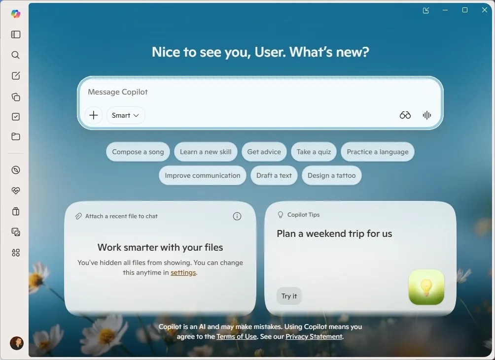 Windows 11's Copilot app