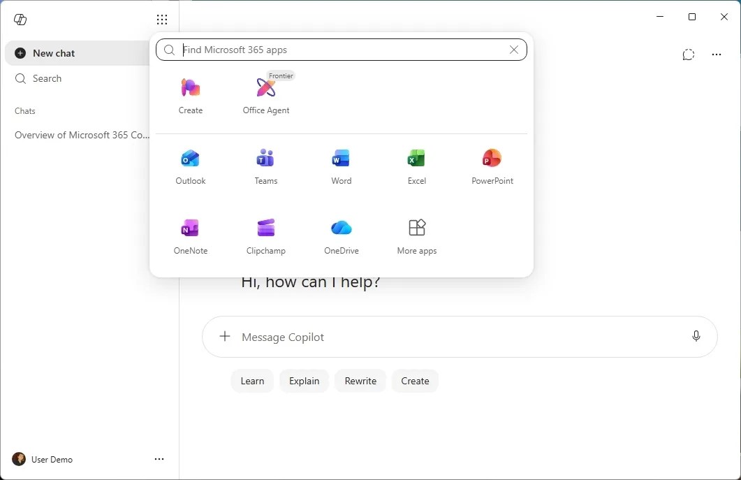 Microsoft 365 Copilot app