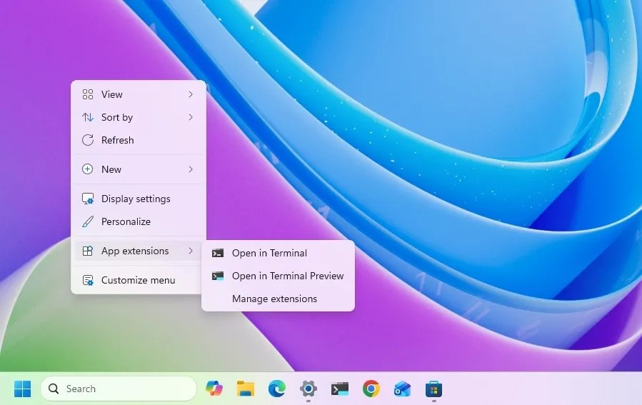 New context menu UI