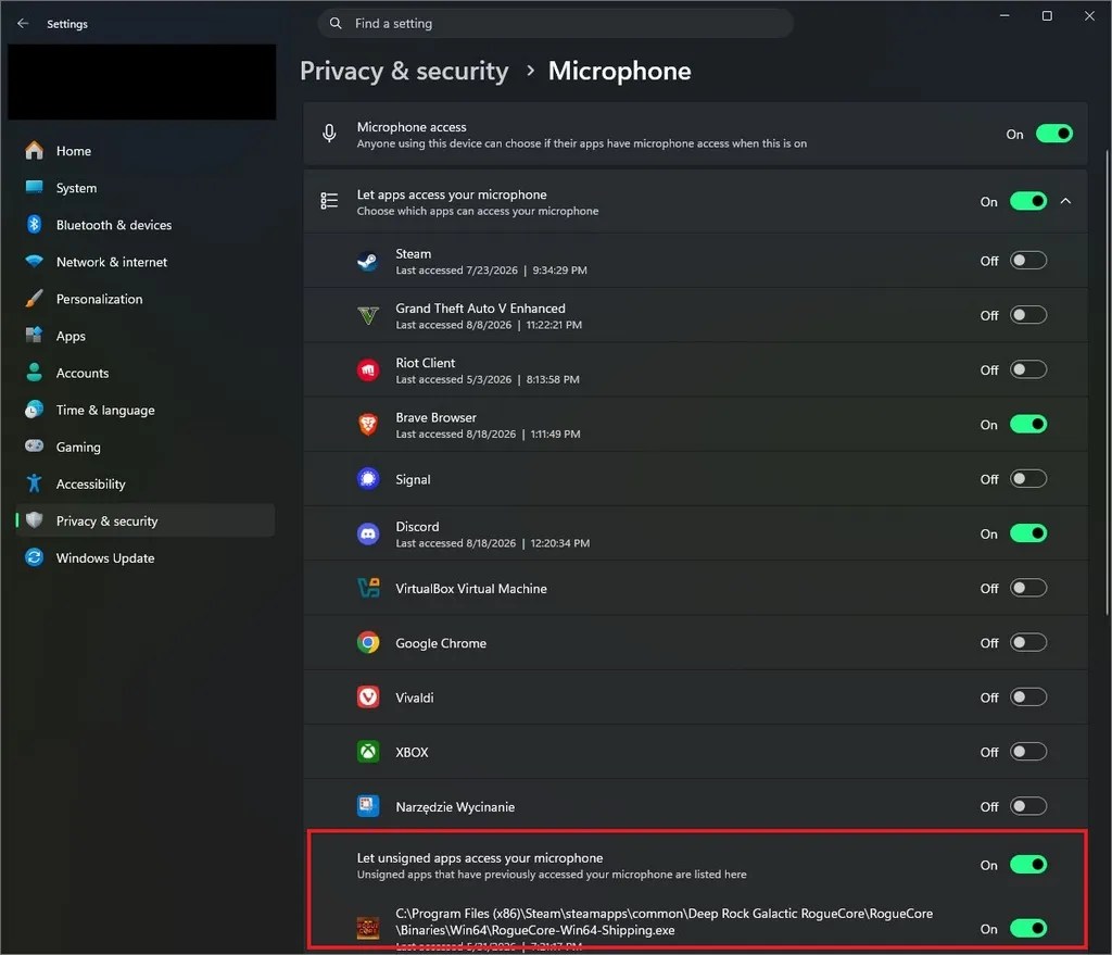 Privacy for Win32 apps