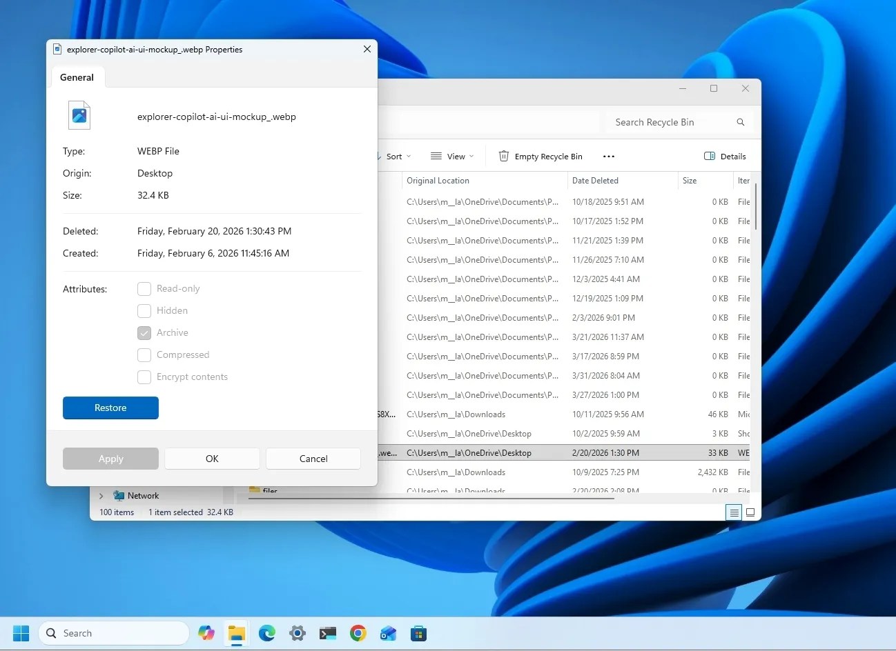 WinUI file properties for Windows 11