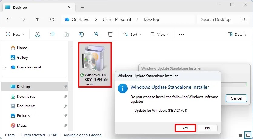 Install KB5121794 manually