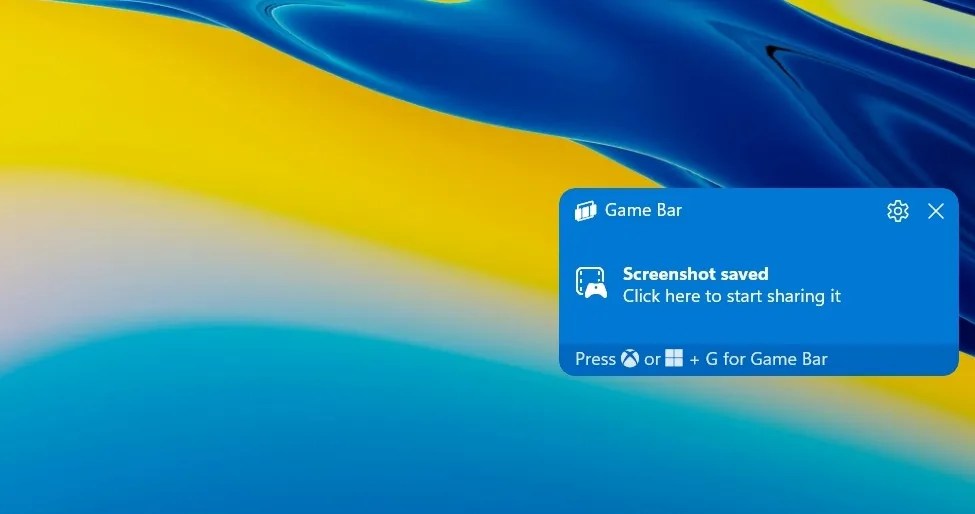 Game Bar take screenshot