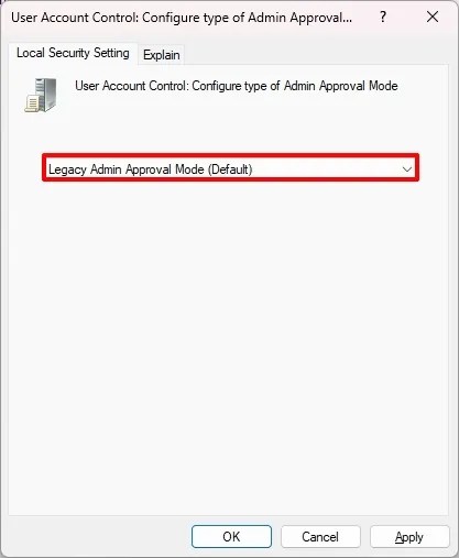 Disable Administrator Protection