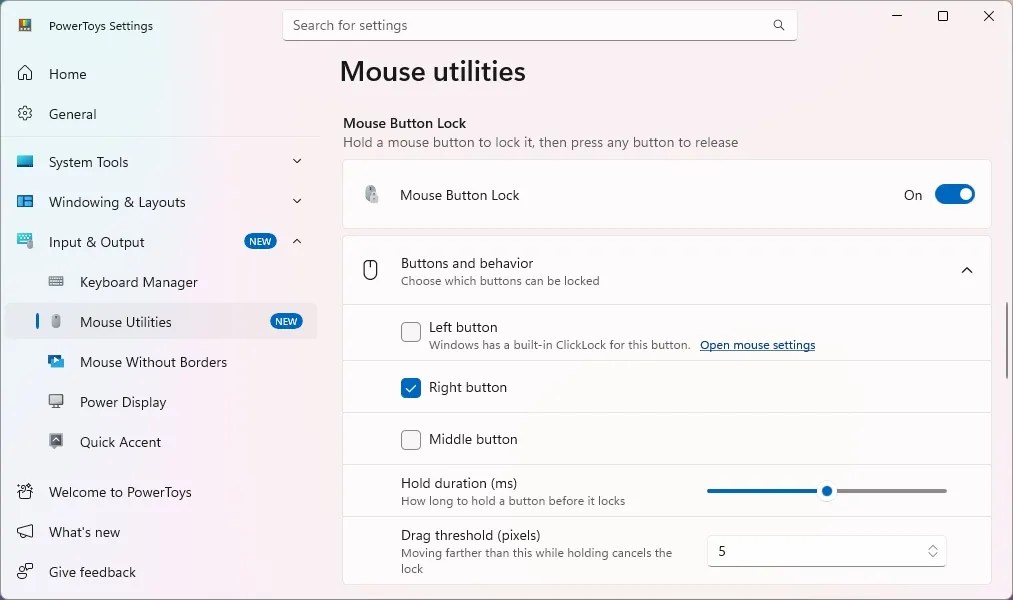 Mouse Button Lock