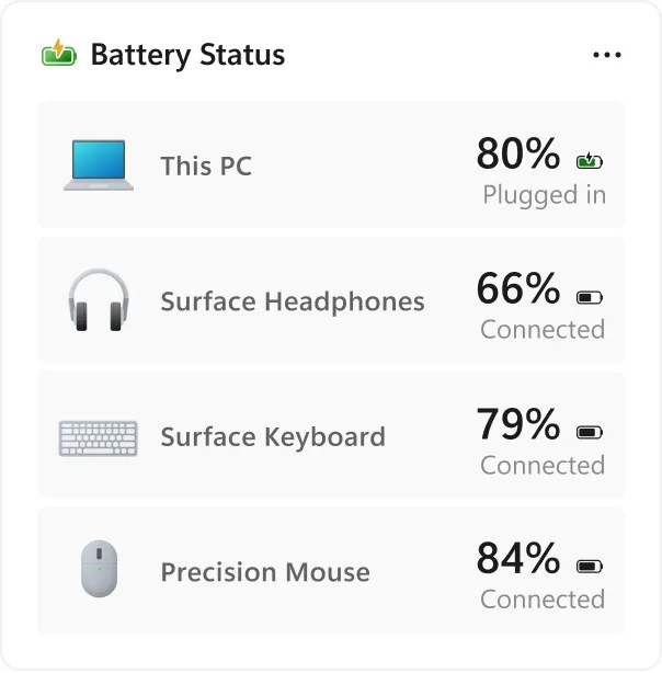 Windows 11 Battery widget