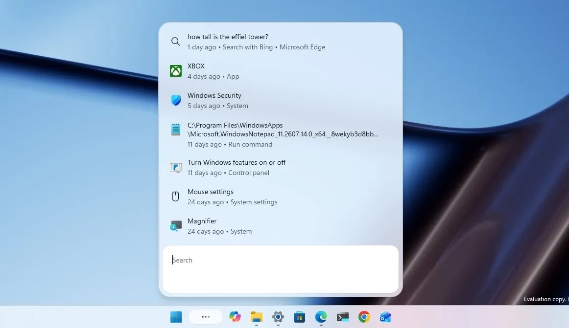 Windows 11 Search WinUI 3 / Image: Mauro Huculak