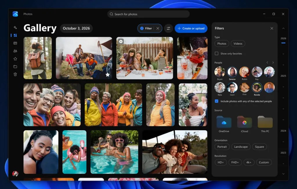 Photos app new Gallery