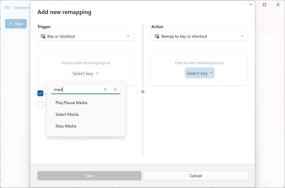 PowerToys keyboard manager