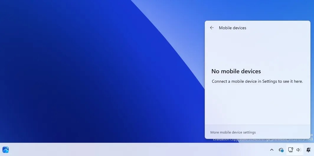 Quick Settings new Mobile Devices