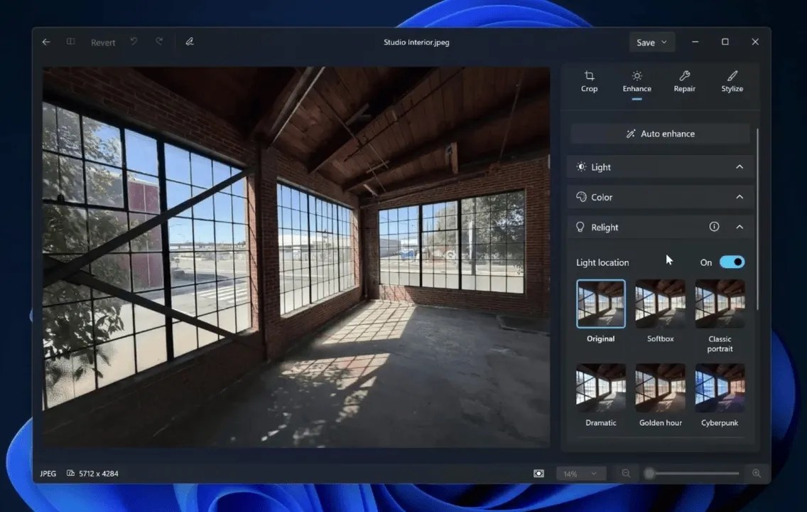 Photos app Relight