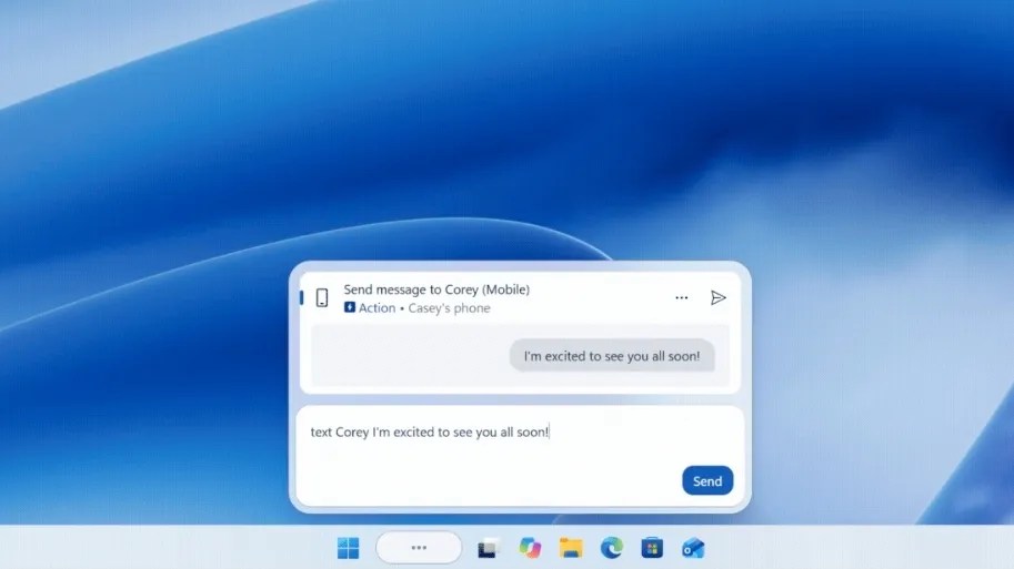 Sending text from Search UI