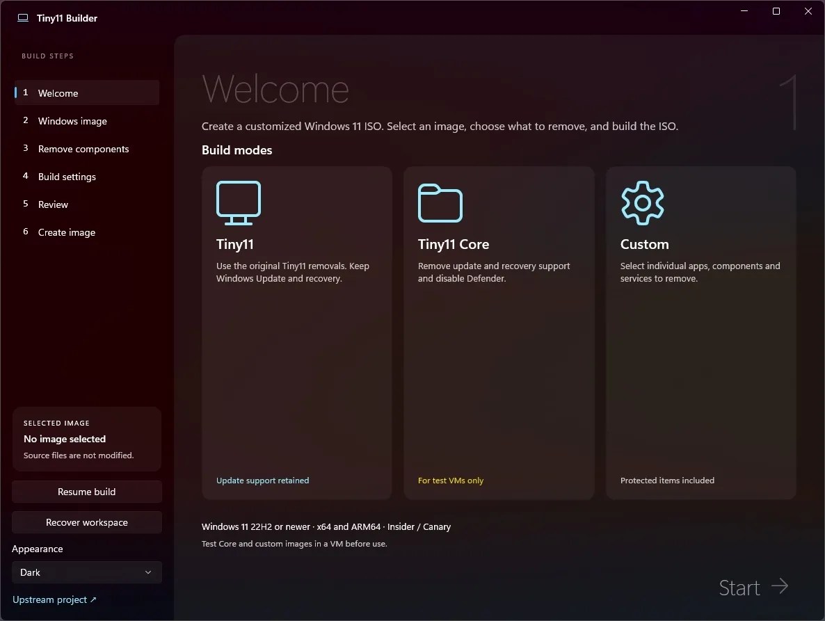 Tiny11 Builder GUI